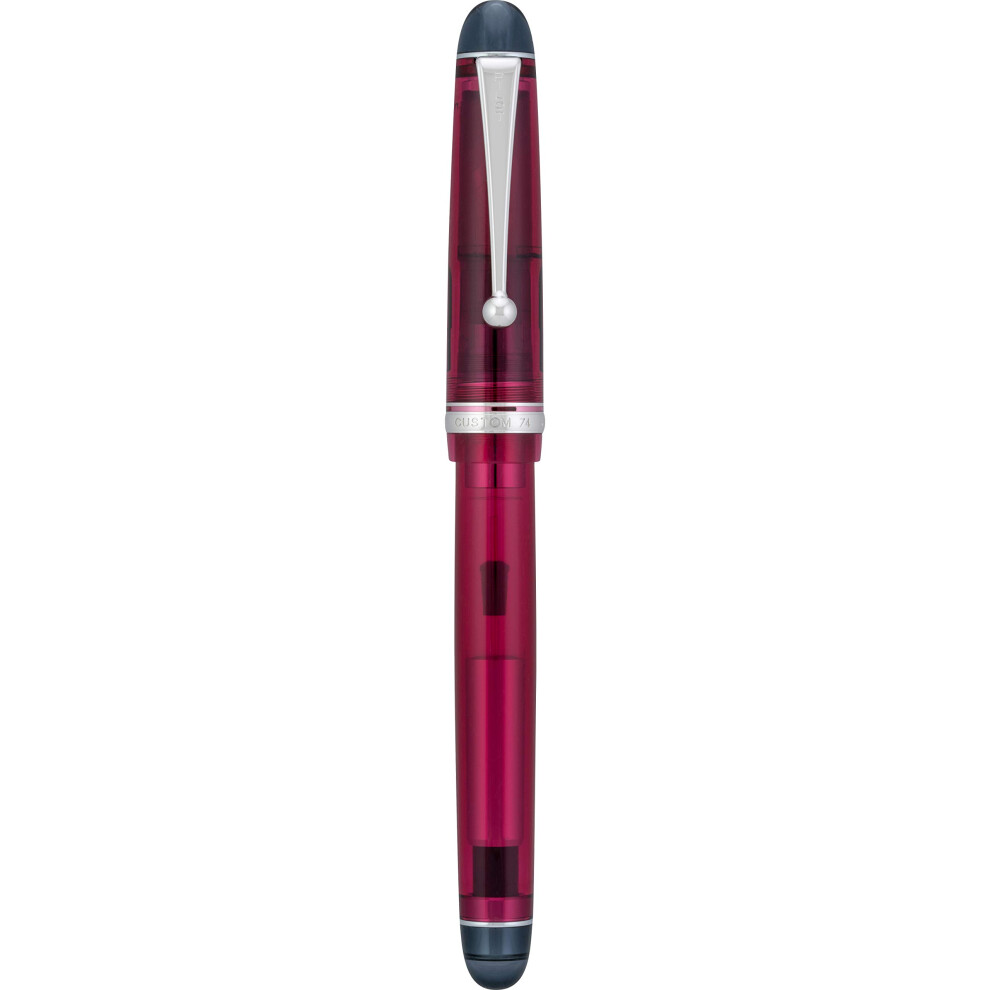 PILOT Custom 74 Fountain Pen  Medium Nib  Merlot Barrel (13348)