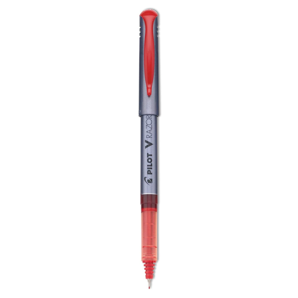 Pilot V Razor Point Liquid Ink Markers  Extra Fine Point  Red Ink  12-Pack (11022)