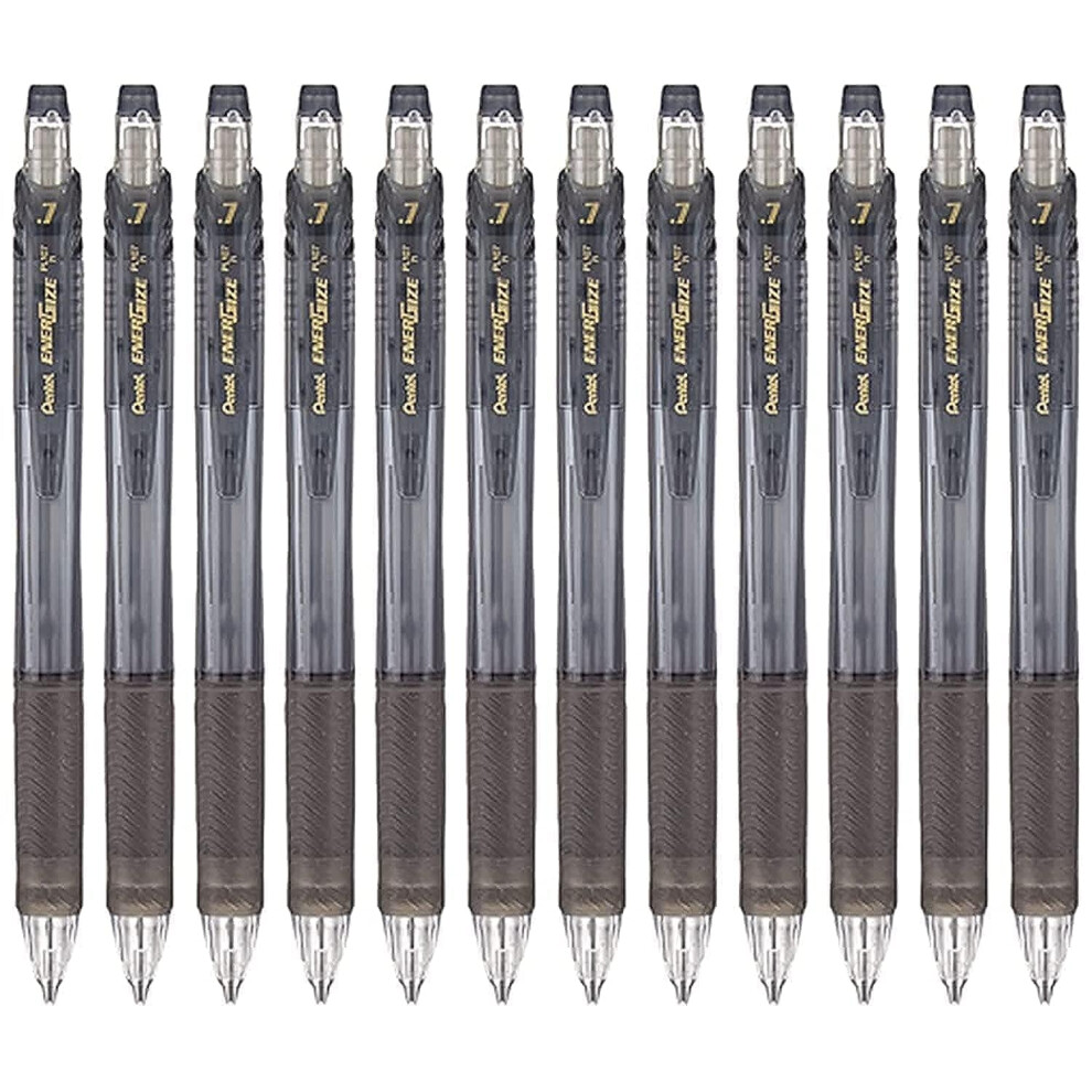 Pentel EnerGize-X Mechanical Pencil 0.7mm Black Barrel  Box of 12 (PL107A)