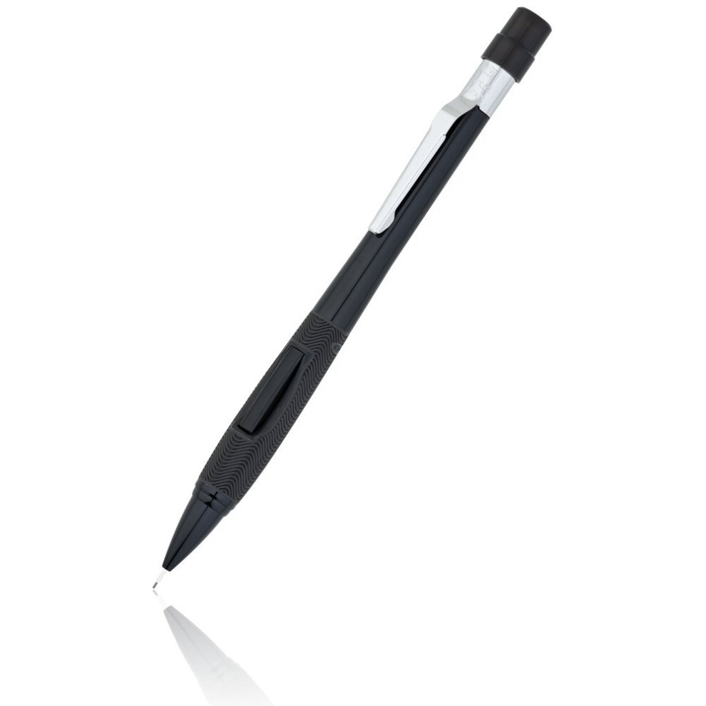 Quicker Clicker Pentel Pentel Mechanical Pencil  0.5mm  Solid Black Barrel  Each (PD345A)