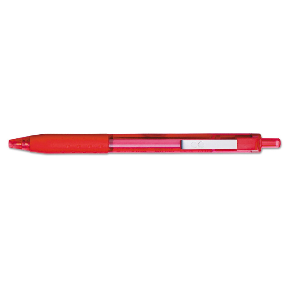 Paper Mate Inkjoy 300 Rt Ballpoint Pen  Refillable  Retractable  Medium 1 Mm  Red Ink  Red Barrel  Dozen