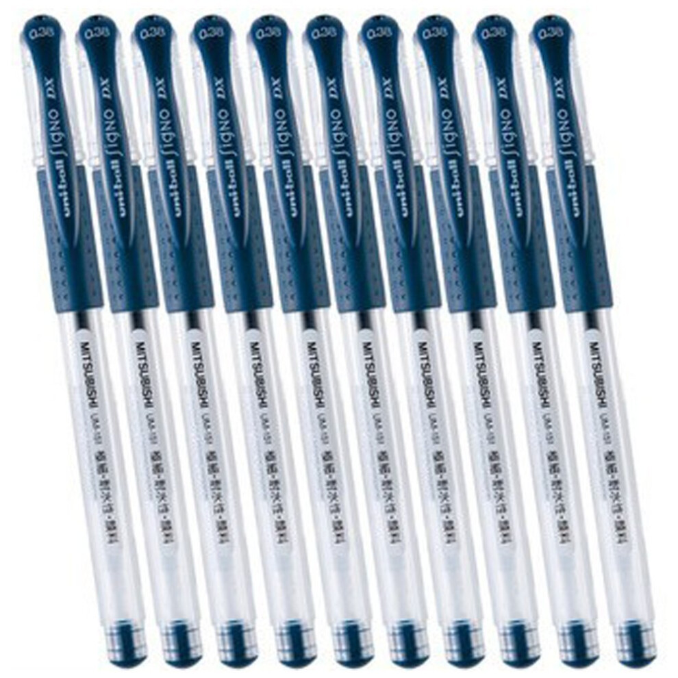 Uni-ball Signo DX UM-151 Gel Ink Pen 10 Set(Blue-Black)