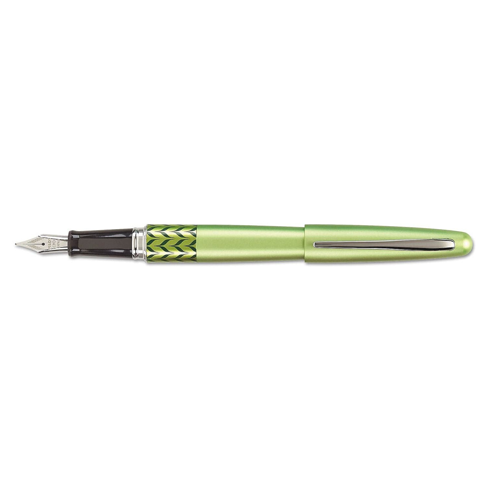 PILOT MR Retro Pop Collection Fountain Pen in Gift Box  Green Barrel with Marble Accent  Fine Point Stainless Steel Nib  Refillable Black In