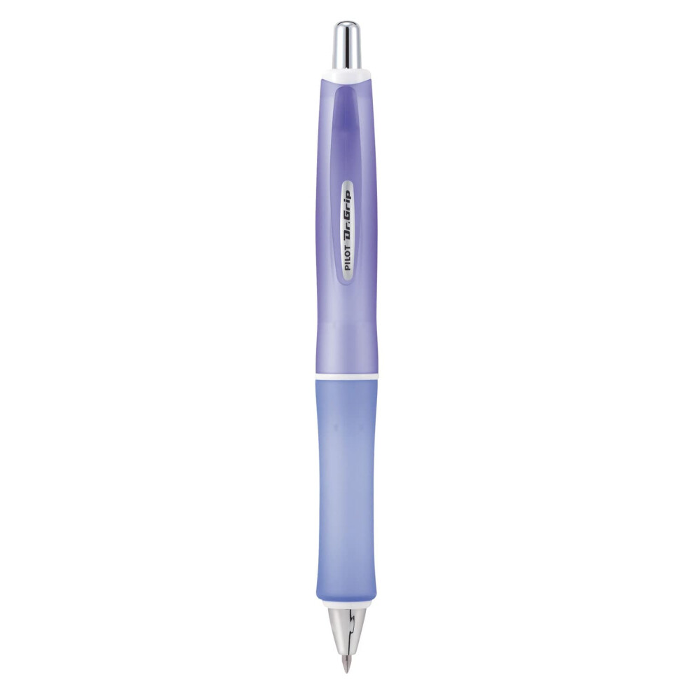 PILOT Dr. Grip Frosted Refillable & Retractable Ballpoint Pen  Medium Point  Purple Barrel  Black Ink  Single Pen (36250)