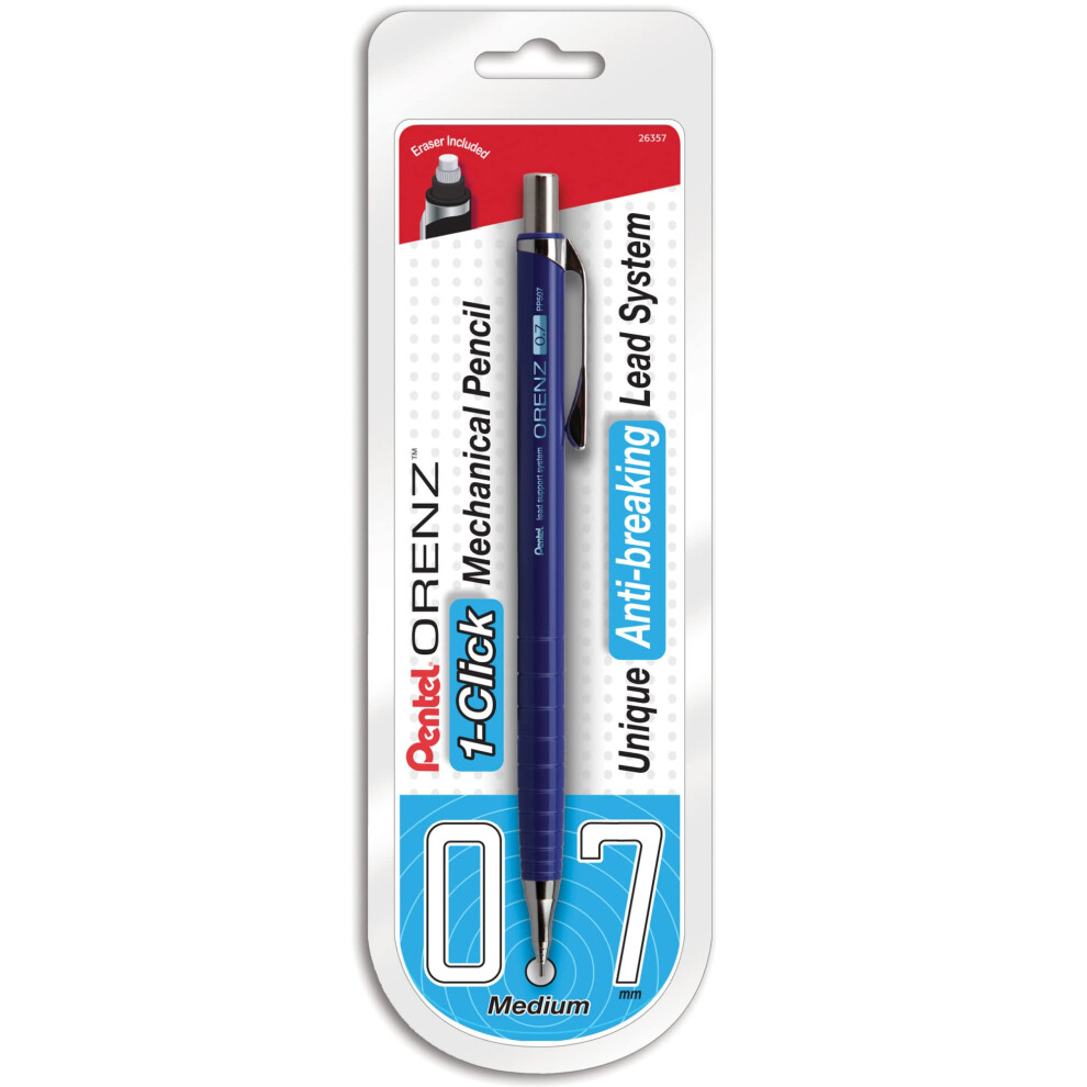 Pentel Orenz Mechanical Pencil  B Lead  0.7 mm  Blue Barrel