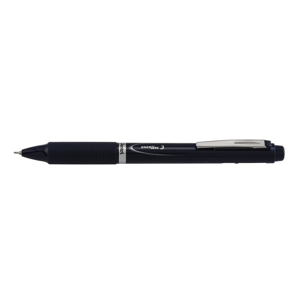 Pentel EnerGel 3 Multi-Function  3-Ink Gel Pen  (0.5mm) Fine Line  Navy - BLC35C