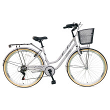 (15 inch ) Tiger Vintage Ladies Hybrid Bicycle 700c Grey
