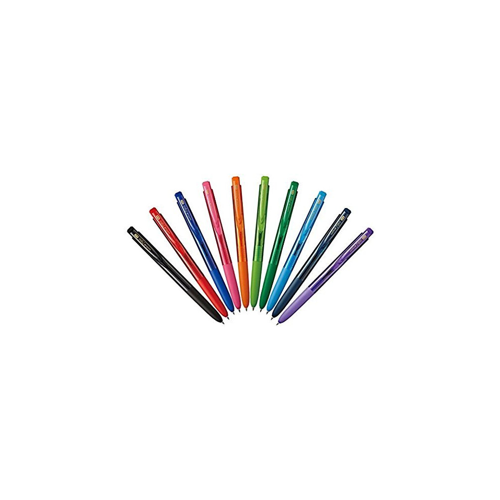 Uni-ball Signo RT1 Retractable Gel Ink Pen  Medium Point 0.5mm  Rubber Grip  UMN-155-05  10 Color Value Set