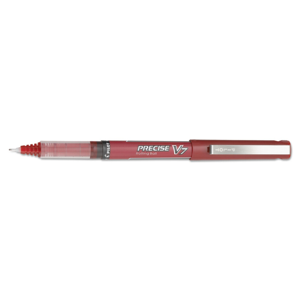 Pilot 35352 Precise V7 Roller Ball Stick Pen  Precision Point  Red Ink  .7mm  Dozen