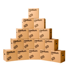 (Medium, Pack of 15) StorePAK Eco Storage & Moving Cardboard Boxes
