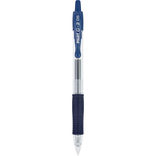 Pilot Pilot G2 Retractable Gelpennor, Extra Fin Spets, Marinblå Bläck, 0,5 mm, 12/Pack 1