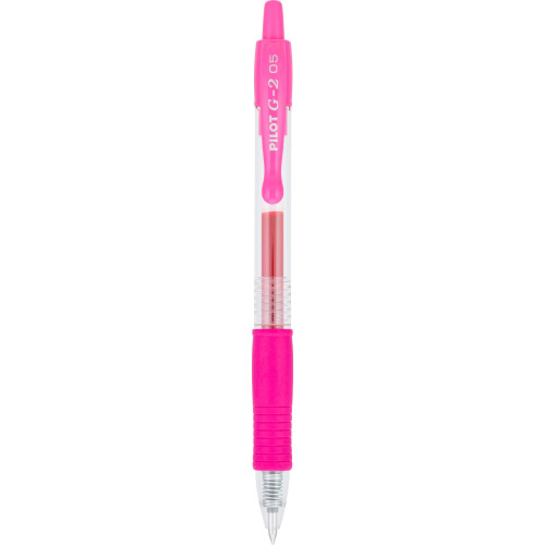 Pilot PILOT G2 Retractable Gelpennor, Extra Fine, Rosa Bläck, 0,5 mm, 12/Pack (13980) 1