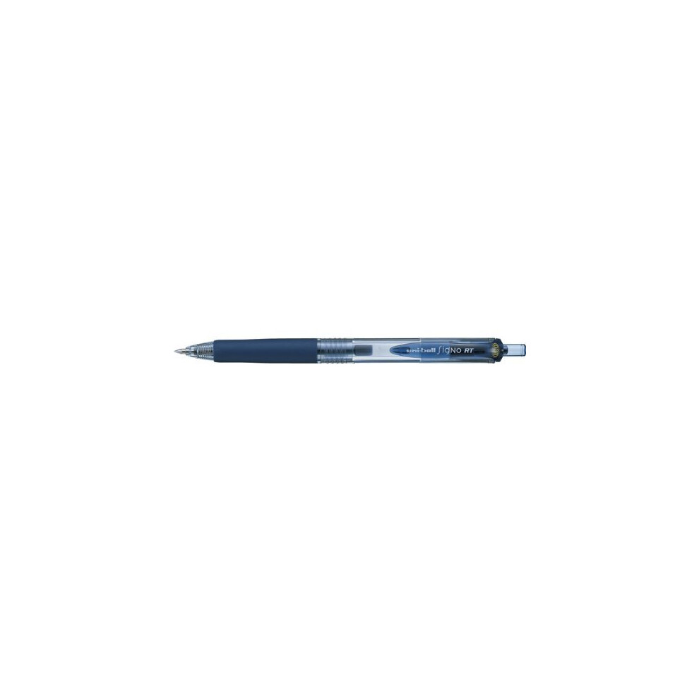 Uni-ball Signo RT Rubber Grip & Click Retractable Ultra Micro Point Gel Pens -0.38mm-blue black Ink-value Set of 5