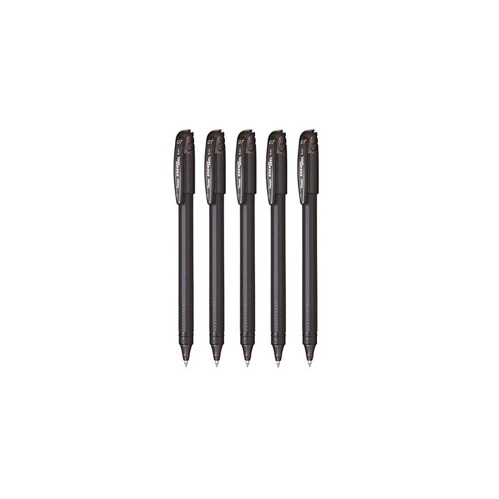 Pentel Energel - 0.7mm - Roller Gel Pen Set - Pack of 5 (Black)