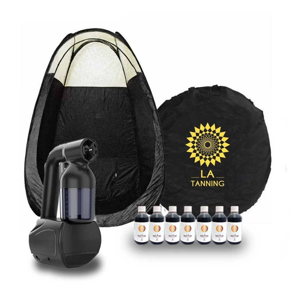 Tan Handy Complete Home Spray Tanning Kit! Machine/ Spray Tan & Tent.