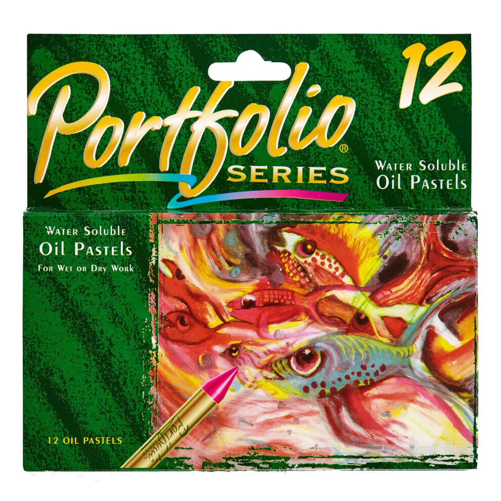 Crayola Oil Pastels Portfolio Series  Water Soluble  Colors may vary  12 Count (52-3612)