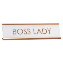 Hochwertiges Schreibtischschild    Boss Lady    in Ros  gold