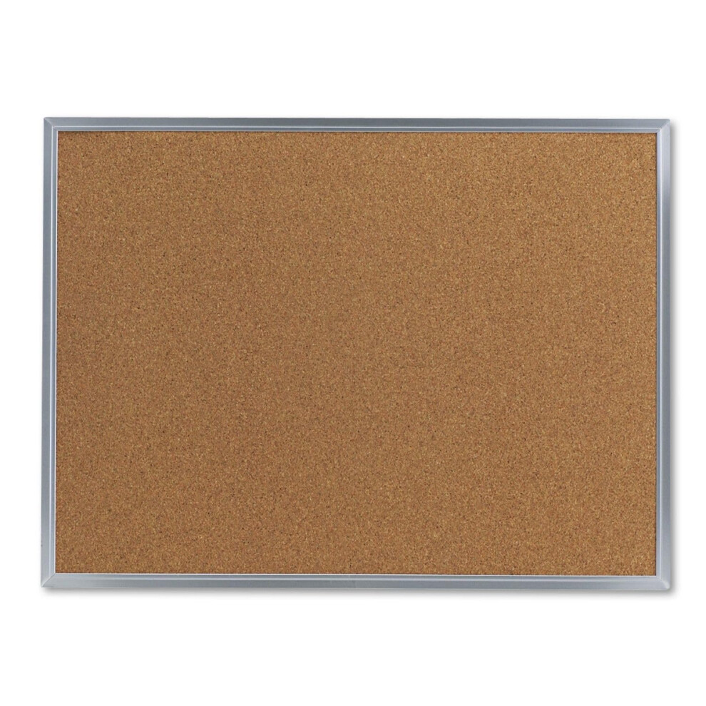 Universal 43612-UNV 24 in. x 18 in. Cork Bulletin Board - Tan Surface  Aluminum Frame