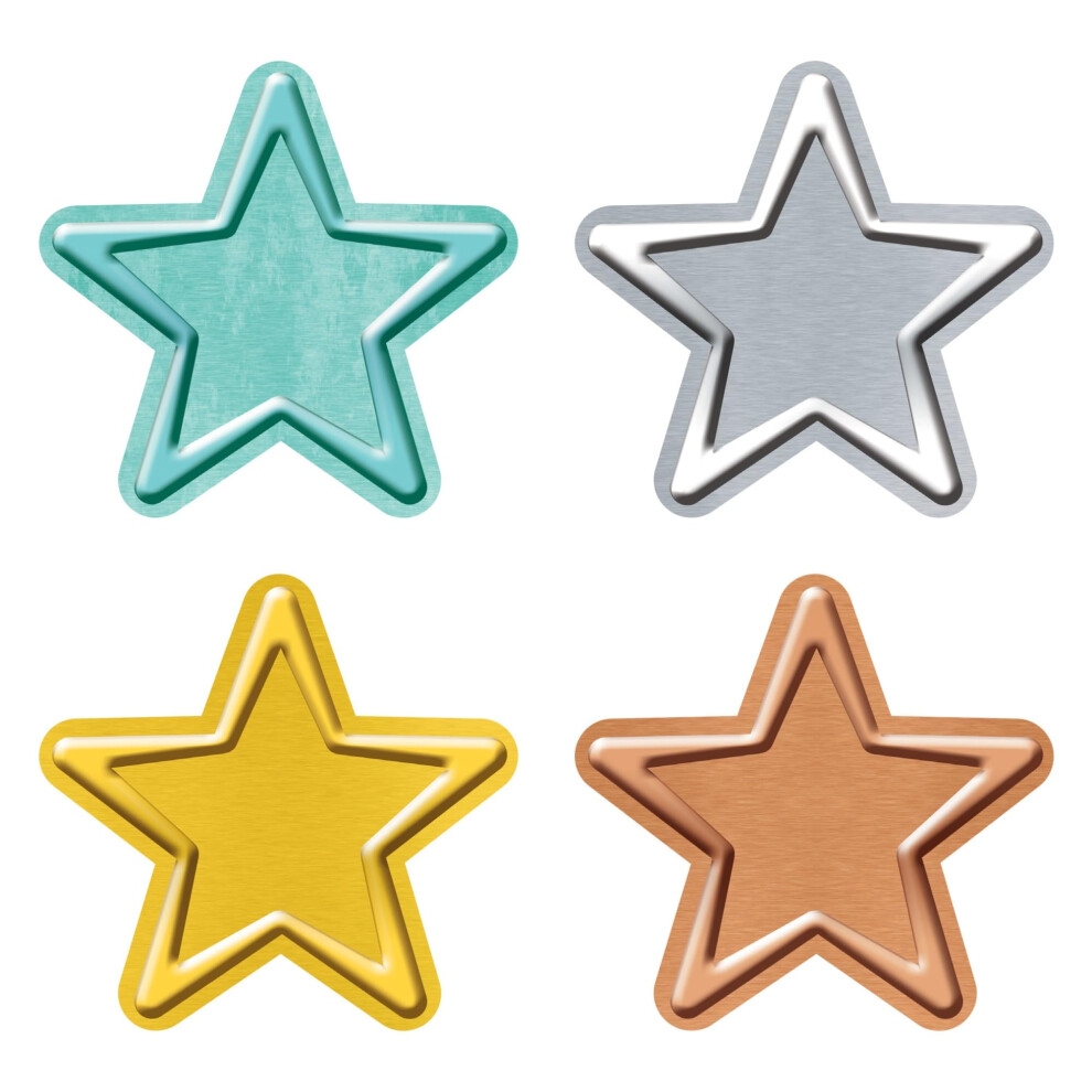 TREND I Love Metal Stars Classic Accents  5-1/2""  Assorted Colors  Pack of 36 Accents