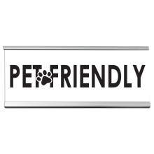 WELLSPRING """"Pet Friendly"""" Akrylov cedule na stul - vtipn a vtipn cedule na stul do kancelre Perfektn kancelrsk drky pro fy a spolupracovn