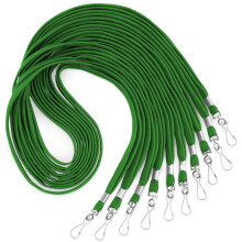 MIFFLIN-USA Platte Lanyards voor ID Badges (Groen, 36 Inch, 25 Pack), Comfortabele Nekriemen