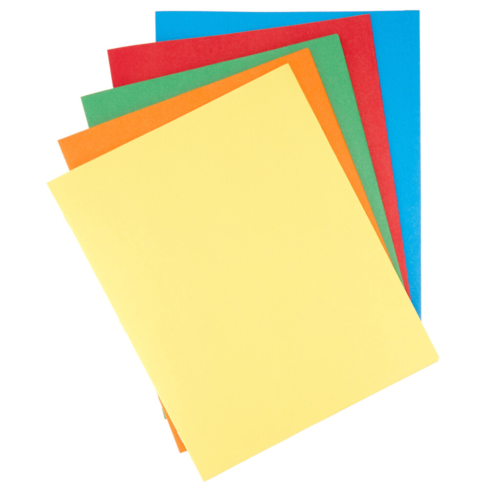 Amazon Basics Twin Pocket File Folders with Fasteners  25-Pack  Letter  Assorted