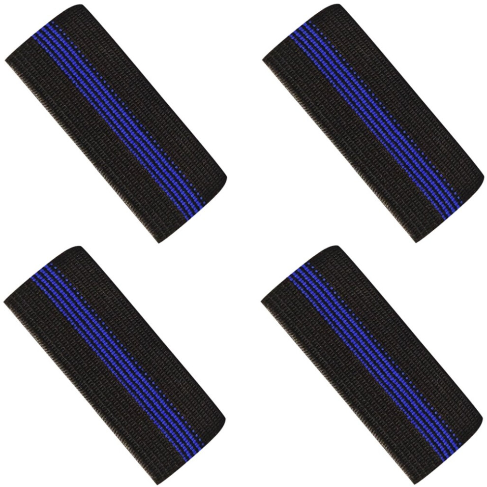 Mourning Bands For Badges - Thin Blue Line Elastic Mourning Bands - Funeral Honor Bands - 4 Pack