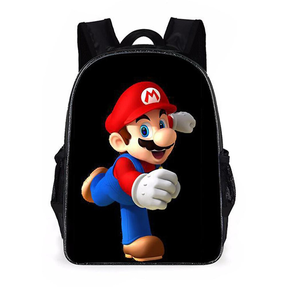 (C) Kids Boys Girl Super Mario Backpack School Bag Casual Bookbag Travel Rucksack Gifts
