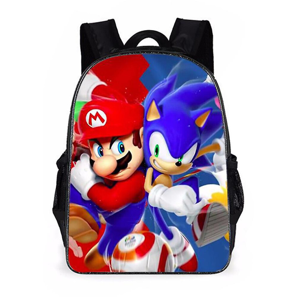 (F) Kids Boys Girl Super Mario Backpack School Bag Casual Bookbag Travel Rucksack Gifts