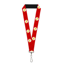 Buckle Down unisex adults Lanyard - 1.0"" the Flash Logo6/Logo Monogram Reds/White/Ye Key Chain Multicolor One Size US