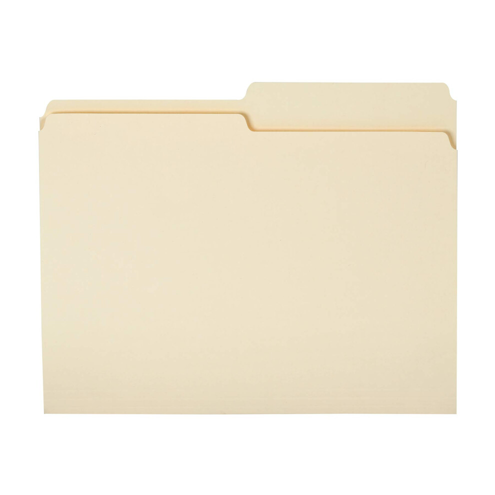 Amazon Basics File Folders  1/2 Tab  36-Pack  Letter (8.5"" x 11"")  Manila