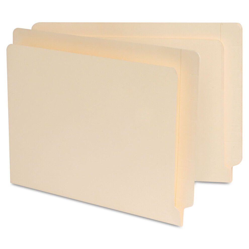 Universal 13300 Manila Reinforced Shelf Folder  Nine Inch High Front  Letter  100/Box