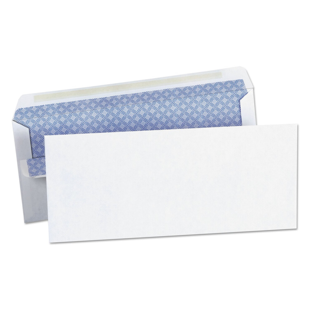 Universal 36101 Self-Seal Business Envelope  Security Tint  #10  4 1/8 x 9 1/2  White  500/Box