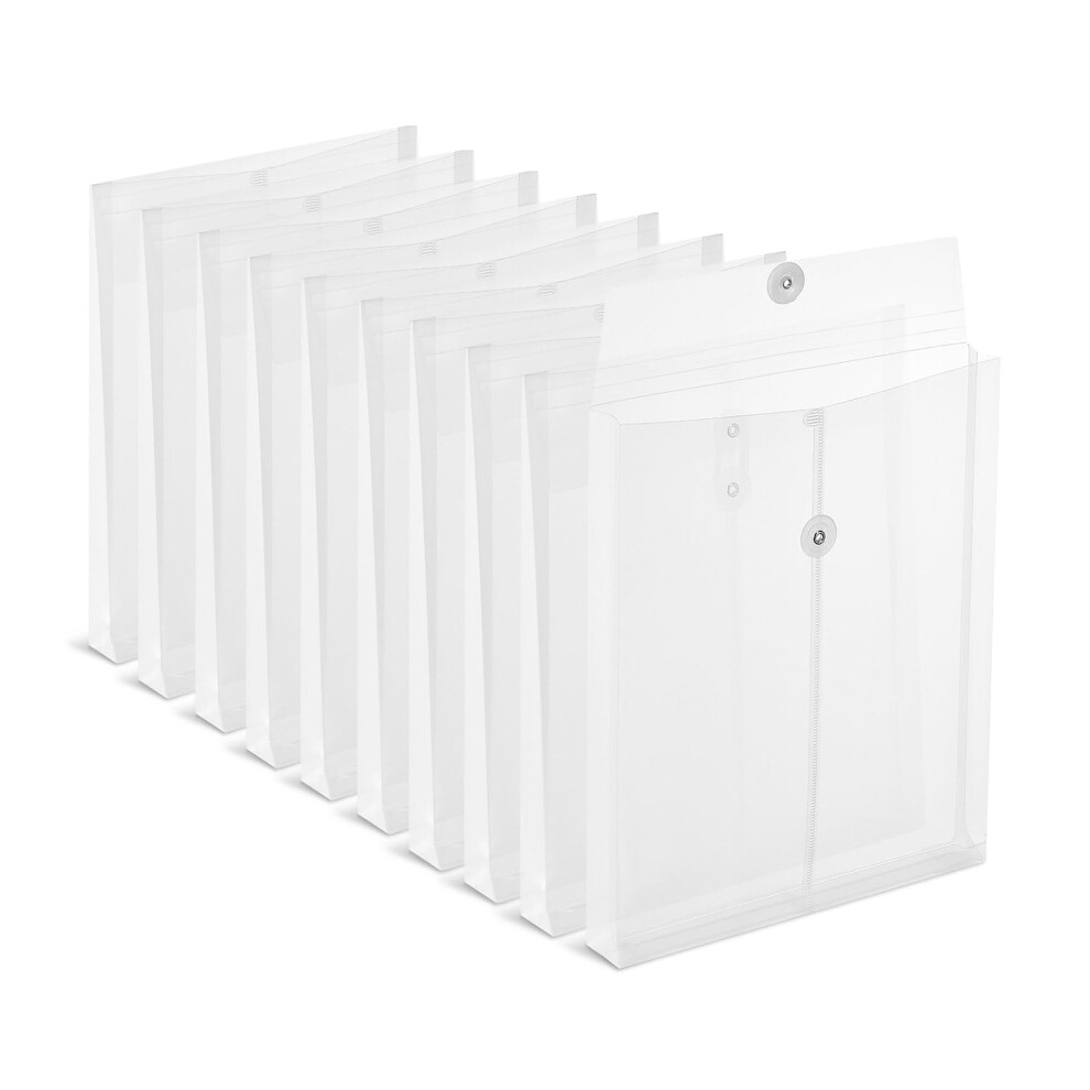 Staples Poly Envelopes w/Top Opening  Letter  Clear  10/Pack