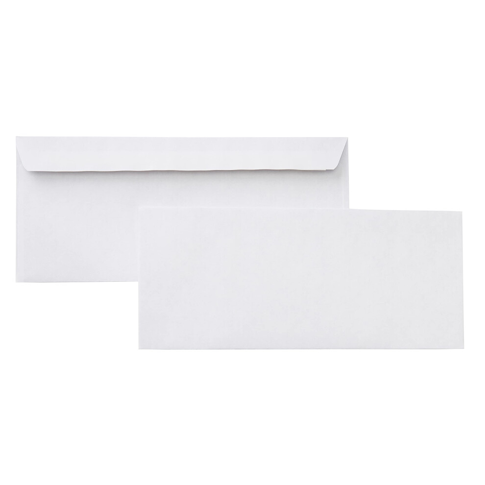 Amazon Basics #10 Security-Tinted Self-Seal Business Letter Envelopes  Peel & Seal Closure - 500-Pack  White