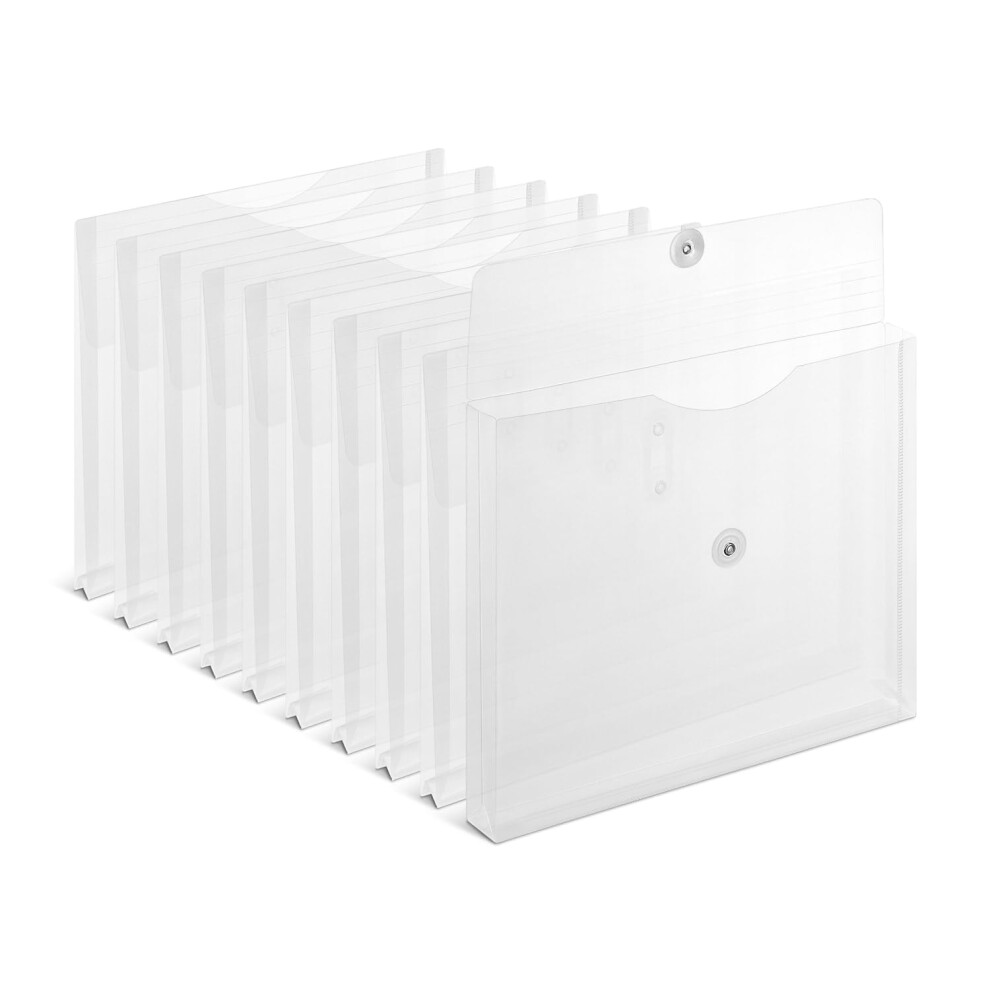 Staples Poly Envelopes w/ Side Opening  Letter  Clear  10/Pac