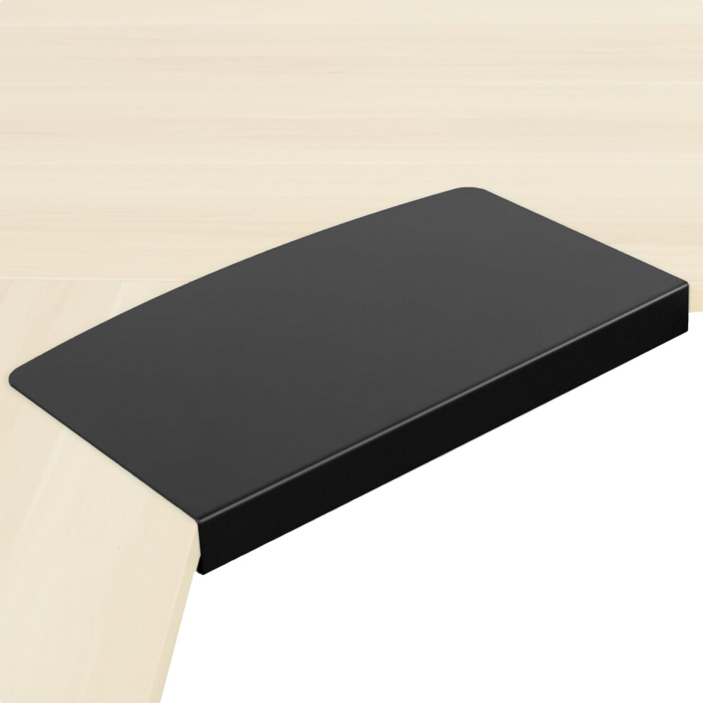 VIVO 17 inch Corner Desk Connector Platform for Mounting Under-Desk Keyboard Trays on L-Shaped Workstations  Black  DESK-AC07S