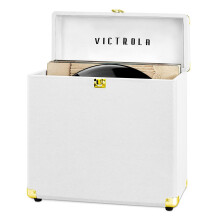 Victrola Vintage Vinyl Record Storage and Carrying Case Fits All Standard Records - 33 1/3 45 and 78 RPM Holds 30 Albums Perfect for Your Treasur