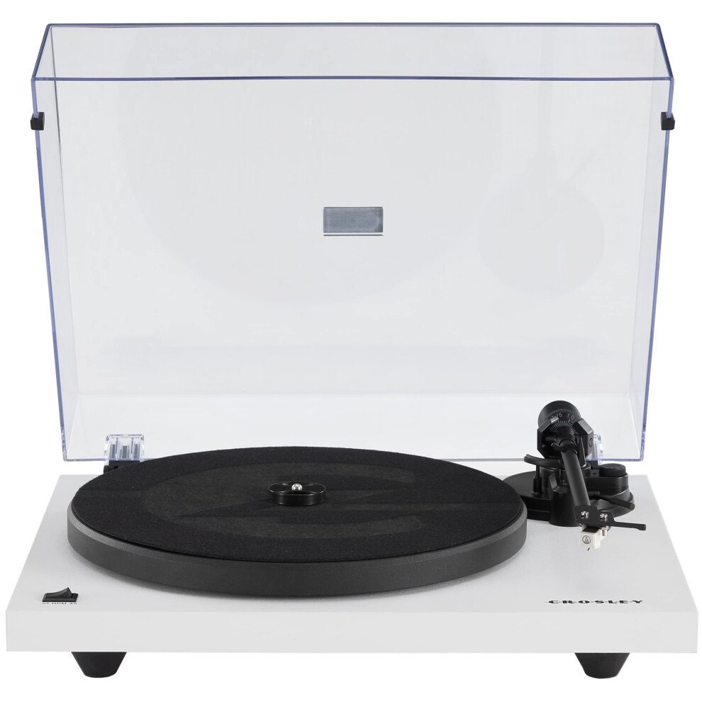 Crosley C6B-WH Belt-Drive Bluetooth Turntable Record Player with Adjustable Tone Arm  White