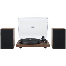 Crosley C62C Turntable HiFi System Record Player with Speakers Adjustable Tonearm Moving Magnet Cartridge Bluetooth Receiver 40W Per Cha - Refurbished