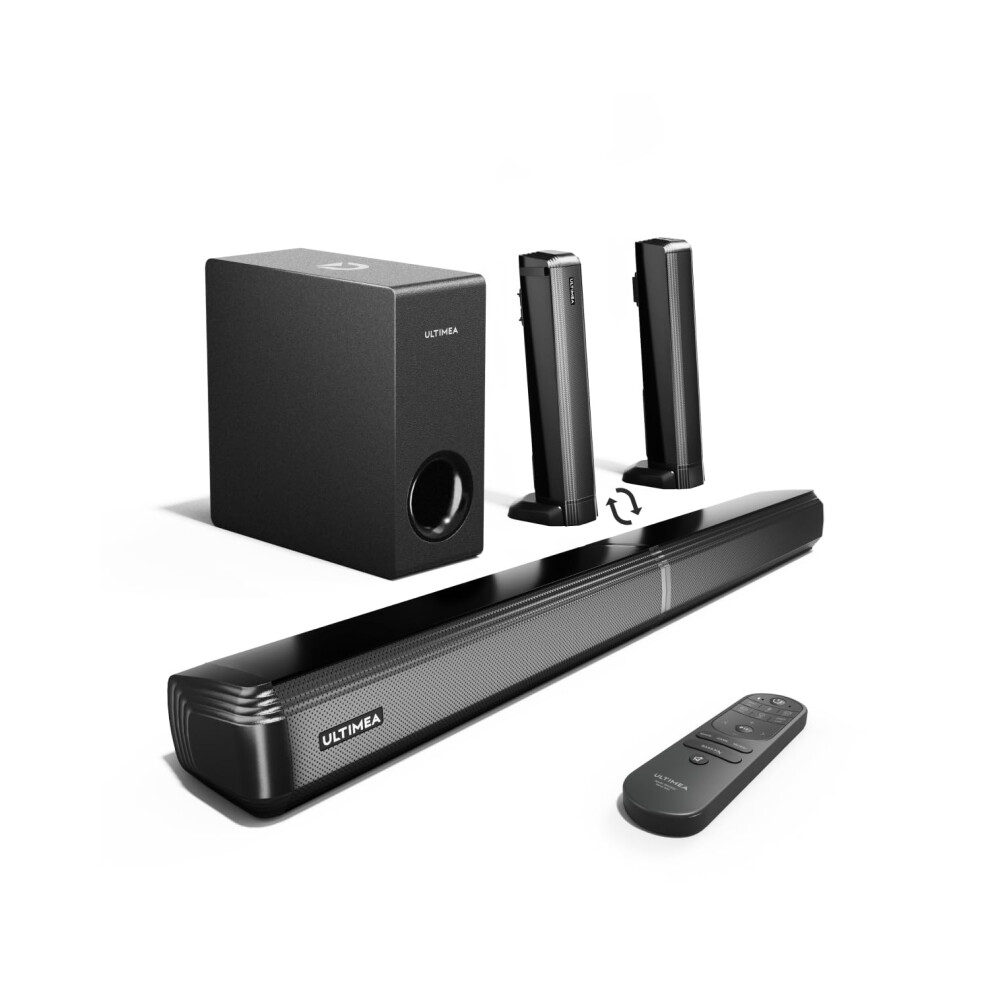 Ultimea 4.1Ch Sound Bar For Smart Tv With Subwoofer Peak Power 200W 2-In-1 Detachable Bluetooth 5.3 Soundbar Bass Adjustable 3 Eq Modes 642380742776