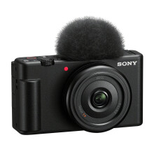 Sony ZV-1F Cameră de Vlogging pentru Creatori de Conținut și Vloggeri, Negru