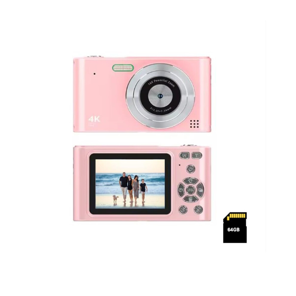 Digital Pocket Camera  Digital Point and Shoot Camera with 16X Zoom  64GB Memory  FHD 1080P Camera  Anti Shake  Compact Small Camera Gift fo