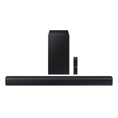 SAMSUNG HW-C450 2.1ch Soundbar w/DTS Virtual X Subwoofer Included Bass Boost Adaptive Sound Lite Game Mode Bluetooth Wireless Surround