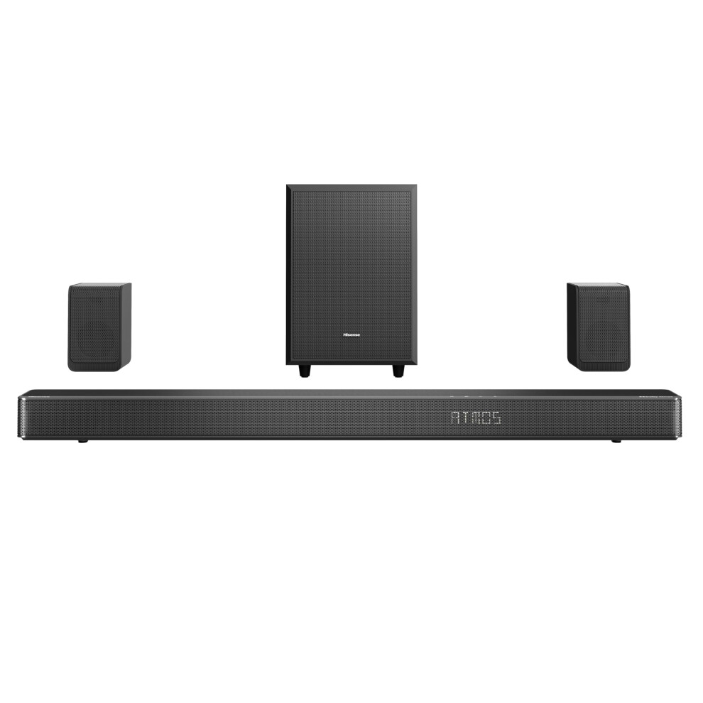 Hisense Ax5125h 5.1.2Ch Sound Bar With Wireless Subwoofer 500W Dolby Atmos Bluetooth 5.3 Ezplay 4K Hdmi Pass Through Roku Tv Ready Dt