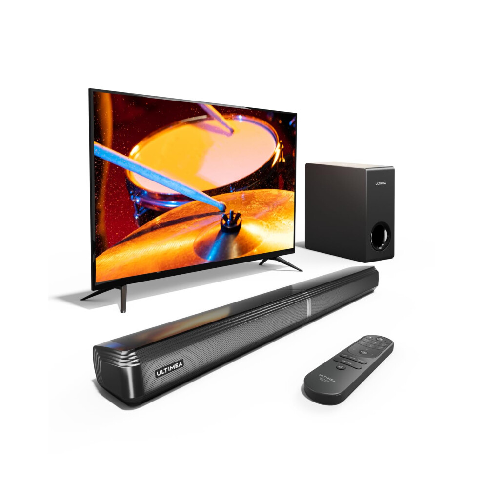 Ultimea 4.1Ch Sound Bar For Smart Tv With Subwoofer Peak Power 200W 2-In-1 Detachable Soundbar For Tv Bluetooth 5.3 Bass Adjustable 3 E 6974525170637