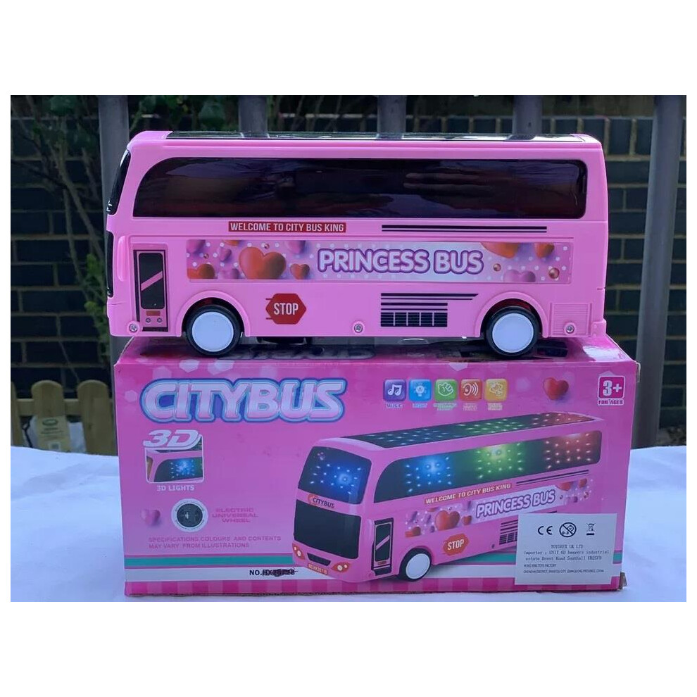 London Double Decker Tourist Bus Bump N Go Light Sound Toy Souvenir UK