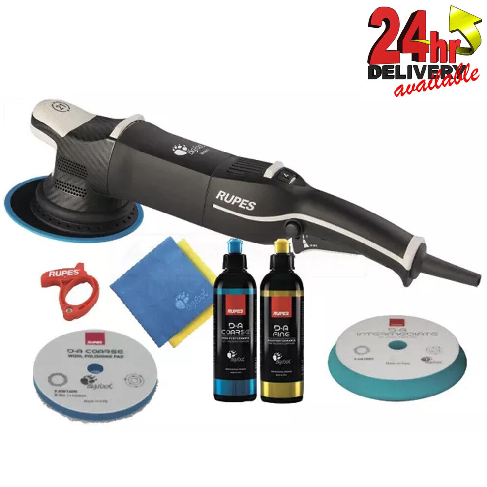 Rupes Lhr21v Bigfoot Random Orbital Electric Polisher Detailing Mop - Bas Kit 8059519688966