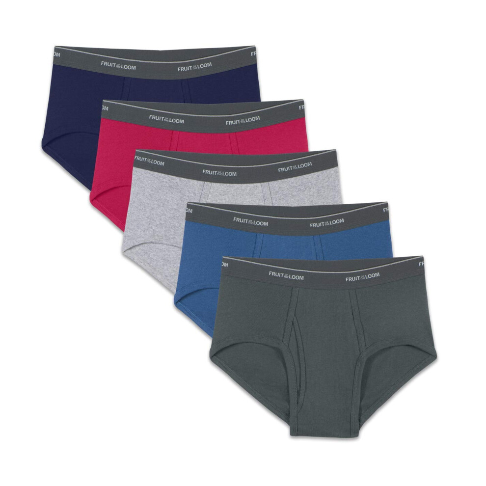 Fruit of the Loom Men's Cotton Mid-Rise Fashion Briefs 3-Pack (XXX-Large (48-50""))