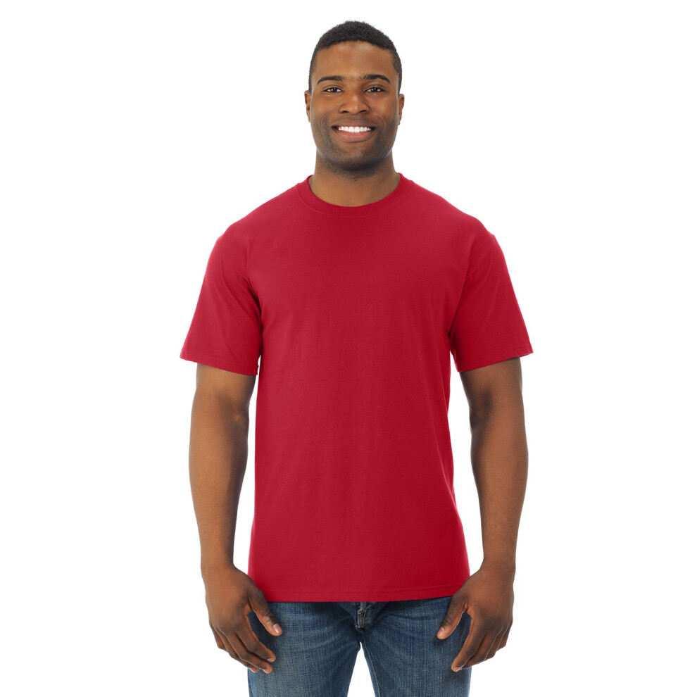 Fruit of the Loom Mens HD Cotton Short Sleeve Crew T-Shirt True Red